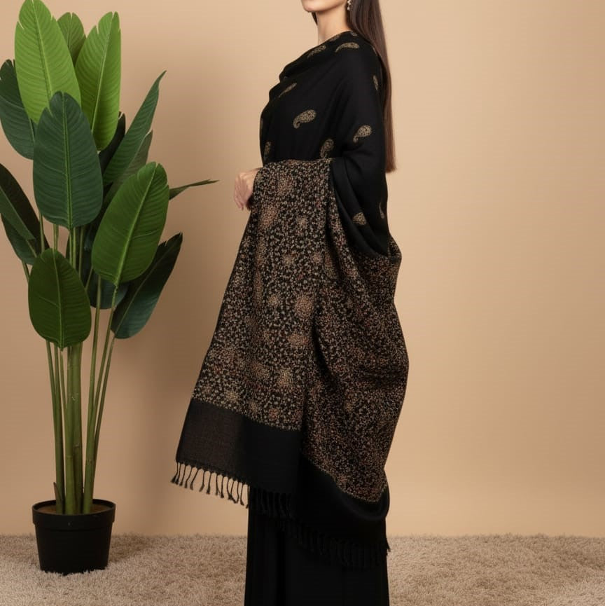 Black Paisley Shawl