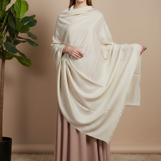 Shimmer Cream Shawl