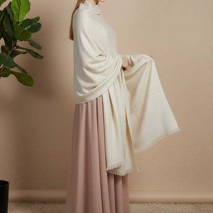Shimmer Cream Shawl