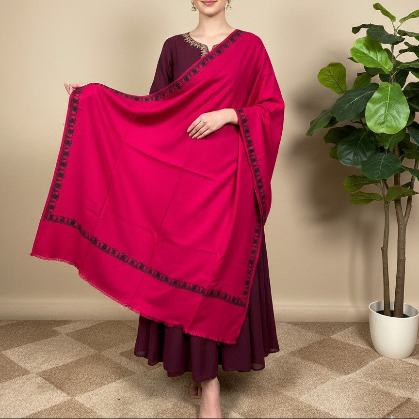 Magenta Geometric Shawl