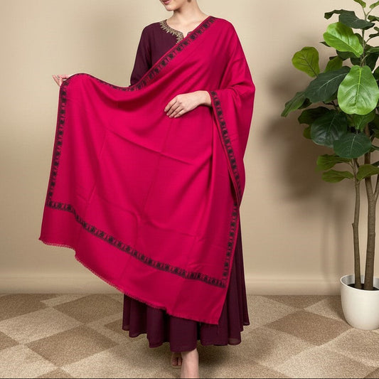 Magenta Geometric Shawl