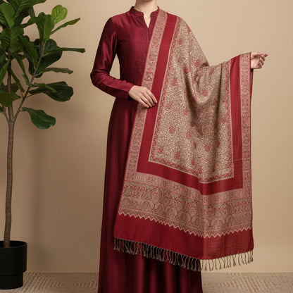 Premium Burgundy Shawl