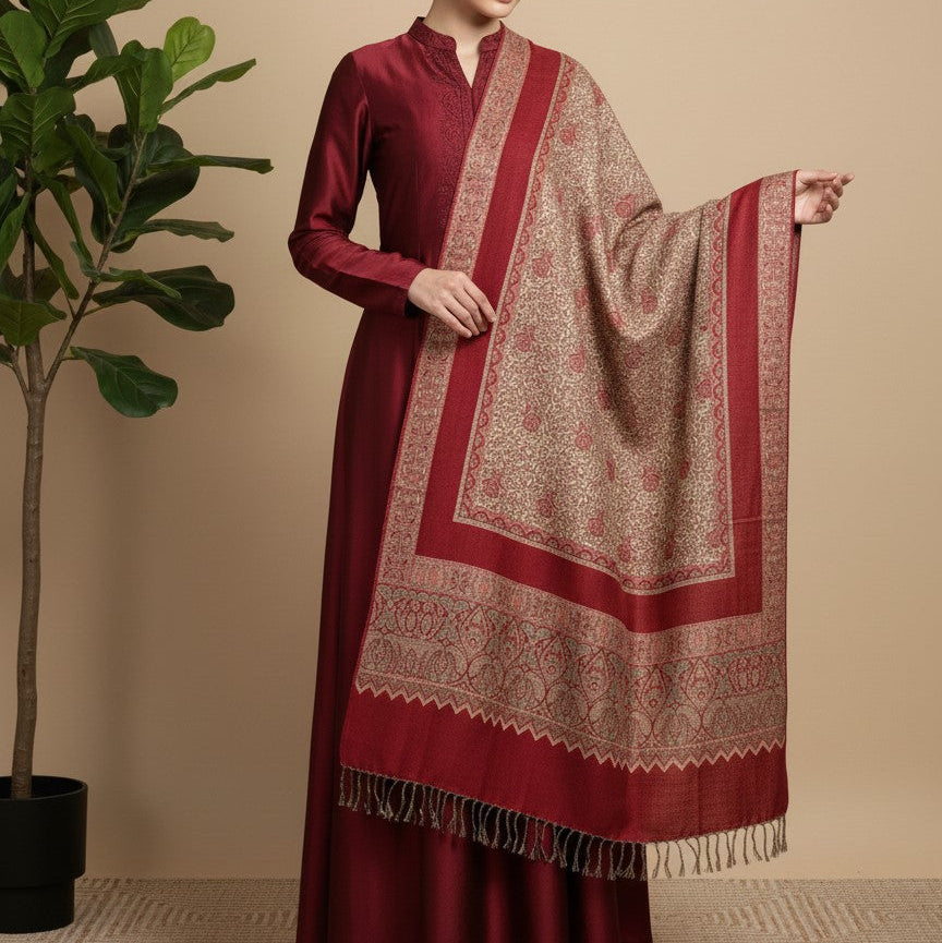 Premium Burgundy Shawl