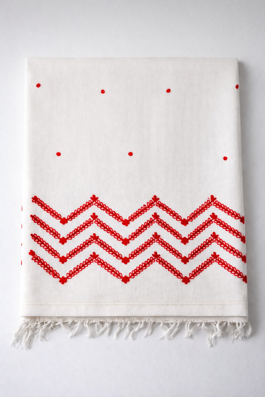 Chevron Red Shawl