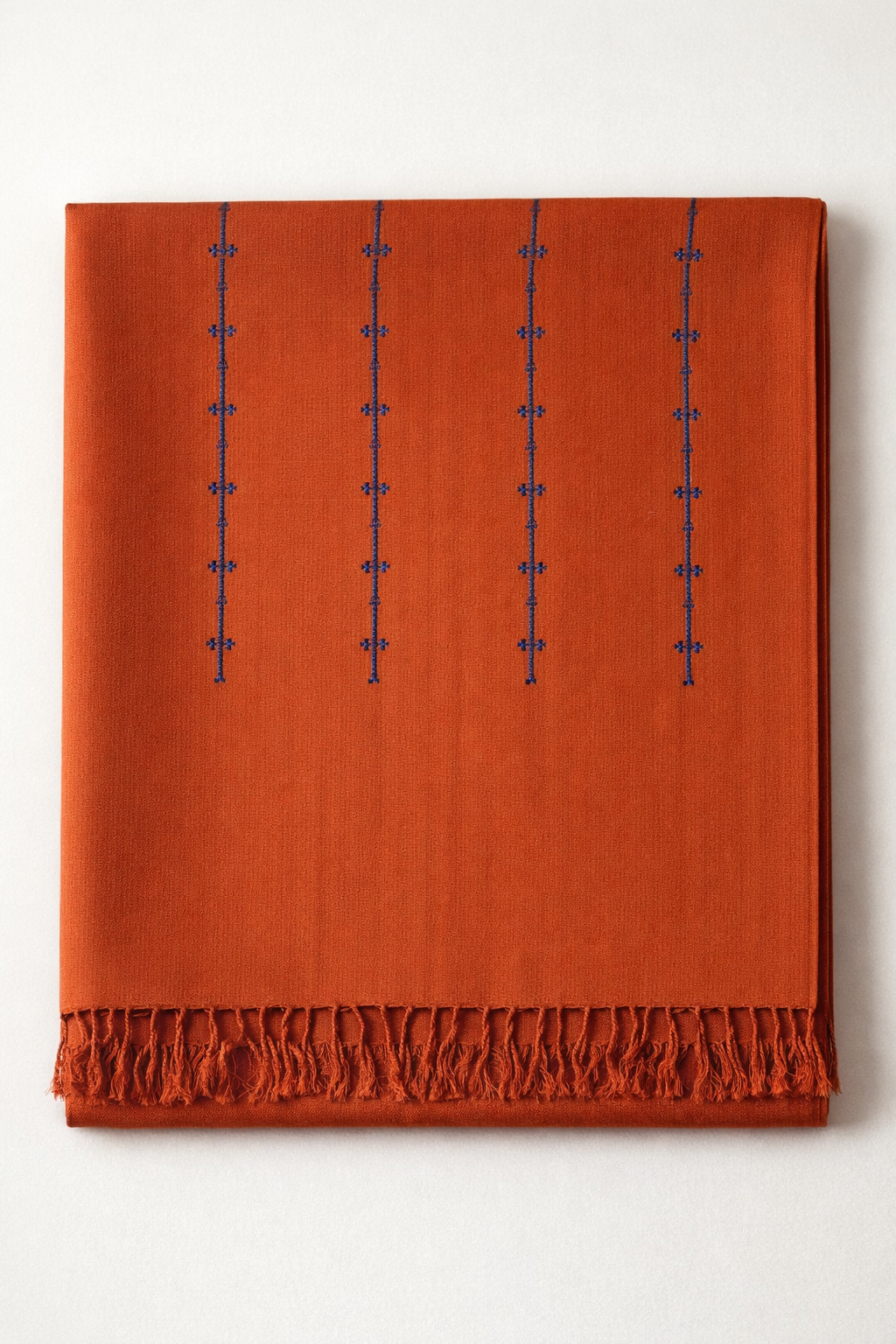 Terracotta Blue Shawl